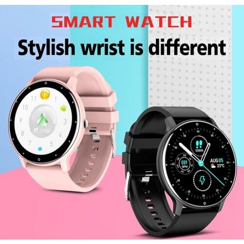 LIGE 2021 New Full touch screen Smart Watch Woman Sport Heart Rate Monitor Waterproof Fitness Smart Watches Men Women Smartwatch