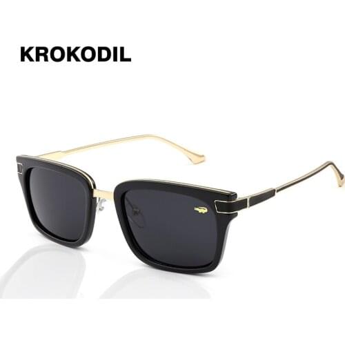 Krokodil New Luxury Brand Designer Ladies Square Sunglasses Women Men Metal Temple Mirror Sun Glasses For Female 6657