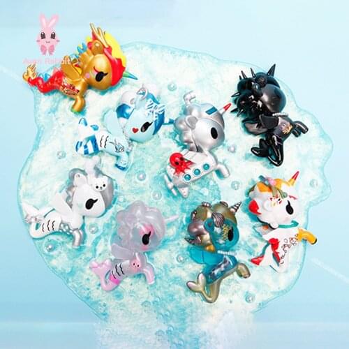 Tokidoki Unicorn Second Family Blind Box Hand Anime Unicorn Mermaid Series Toys Figure Birthday Gift Kid Toy Doll free shipping