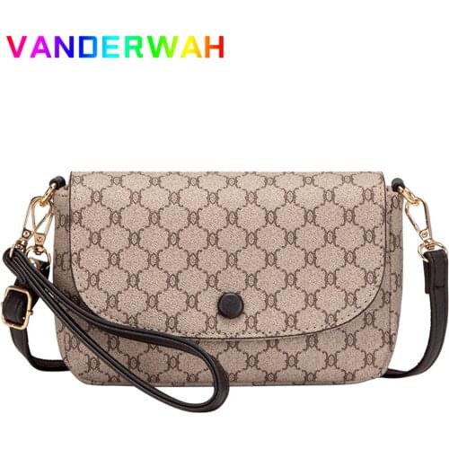 Vintage Printed PVC Shoulder Bag Luxury Designer Casual Purse Handbag Bolso Hombre Retro Messenger Mini Classical Sac Wallet