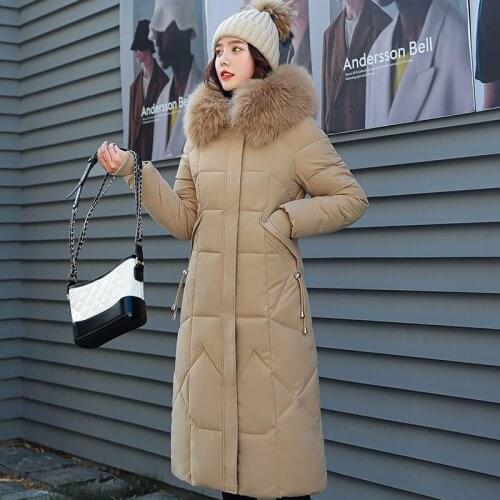 2020 New Arrival Women Winter Jacket With Thicken Fur Hooded Warm Female Long Parka Padded Coat High Quality
