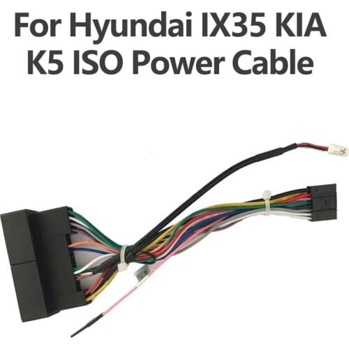 For Hyundai IX35 KIA K5 ISO power Cable harness car dvd player GPS 2 din Car Radio ISO Plug Power Adapter Wiring Harness 2din