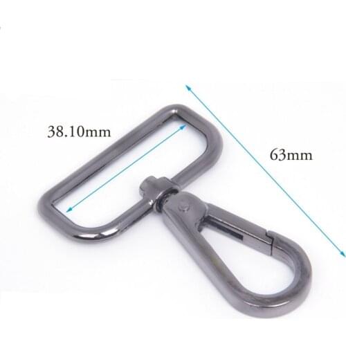 50PCS Black Rifle Color Metal Swivel Buckles Hooks Metal Hardware for Bags