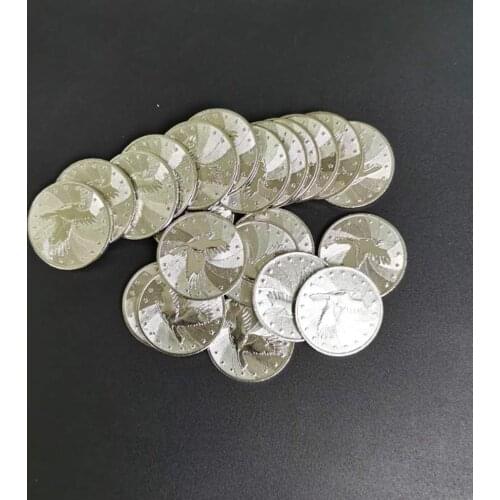 500pcs 25*1.85mm Eagle Stainless Steel Arcade Game Machine Token Coins