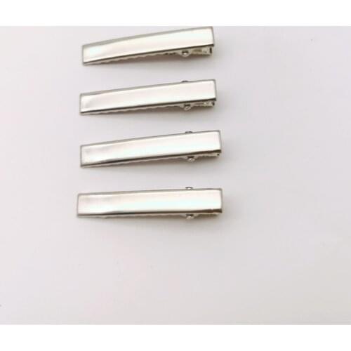 500PCS 40mm Metal Hair Alligator Clips with small Teeth Findings For DIY Jewelry Hair Style Tools Accessories