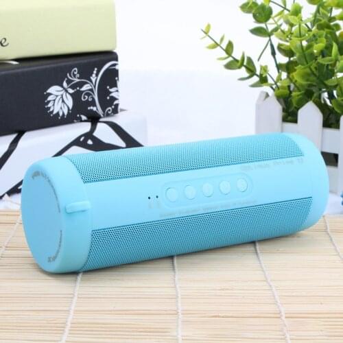 Bluetooth Music Bass Speaker Waterproof Portable Outdoor Wireless Column Loudspeaker Support TF Card FM Radio Blue Black Red