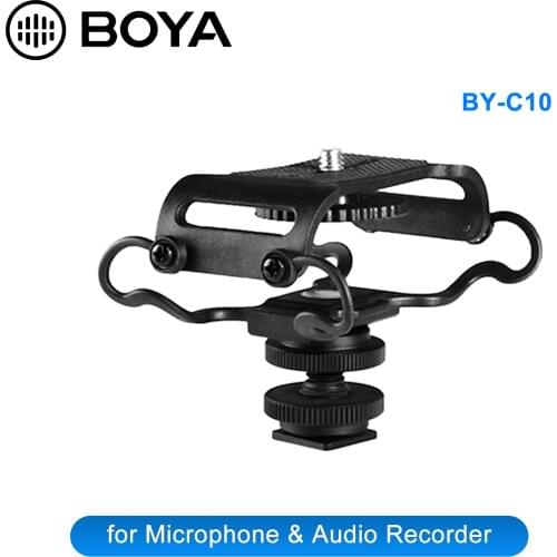 BOYA BY-C10 Universal Microphone Shock mount for Zoom H4n/H5/H6 Sony Tascam DR-40 DR-05 Recorders Microfone Olympus Tascam