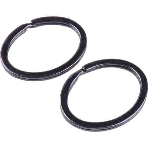 10 pcs Gun black Metal Key Holder Split Rings Unisex Keyring Keychain Keyfob Accessories Keychain Making Accessories DIY