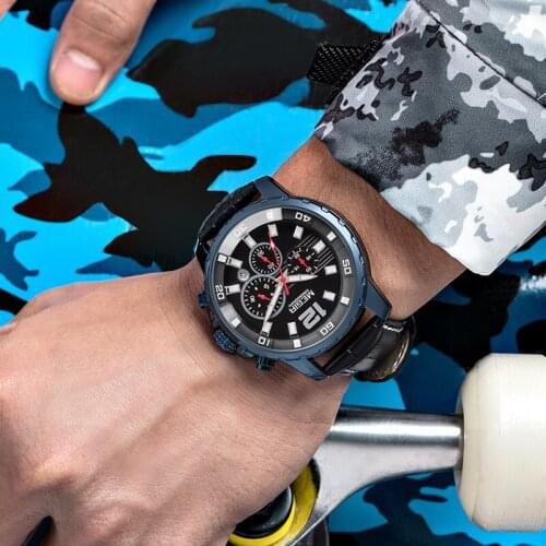 MEGIR Chronograph Quartz Men Watch Top Brand Luxury Military Wrist Watches Clock Men Relogio Masculino Business Wristwatch 2021