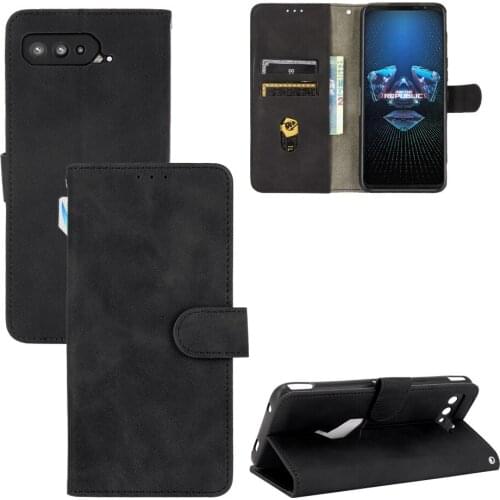 For Asus ROG Phone 5 ZS673KS Luxury Flip Skin Texture PU Leather Wallet Case For Asus Rog 5 ZS673KS Asus I005DA I005D Phone Bags