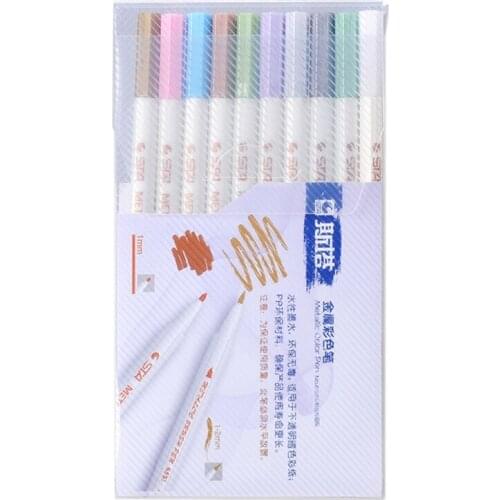 10 Colors Epoxy Resin Metallic Permanent Marker Outline Pearlescent Drawing Pens
