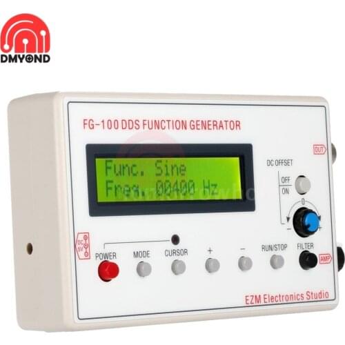 1HZ-500KHZ FG-100 DDS Functional Signal Generator Signal Source Module Frequency Counter Sine/Square/Triangle Sawtooth Waveform