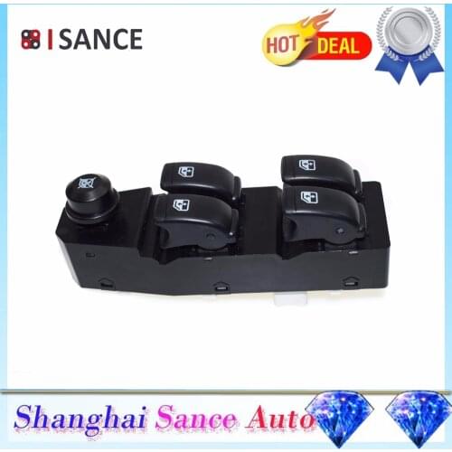 ISANCE Master Power Window Switch Left Driver Side 202005158 For Chevrolet Aveo 1.6L 2009 2010 2011