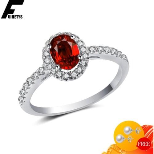 Retro Rings 925 Silver Jewelry Women Wedding Party Ornaments with Ruby Zircon Gemstone Charm Finger Ring Wholesale Dropshipping