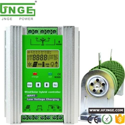 JNGE Power MPPT wind solar hybrid charge controller,wind turbine charger with free dumpload resistor,boost charging,high quality