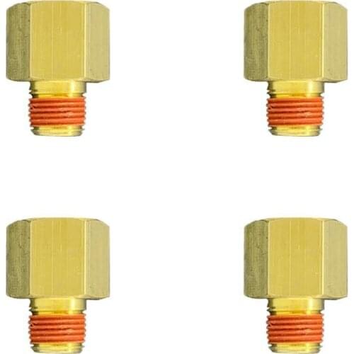 Brass Thread Adaptor Convert 1/4"NPT Female Thread to 1/8"NPT Male Thread, 4pcs, with sealant on Male Thread
