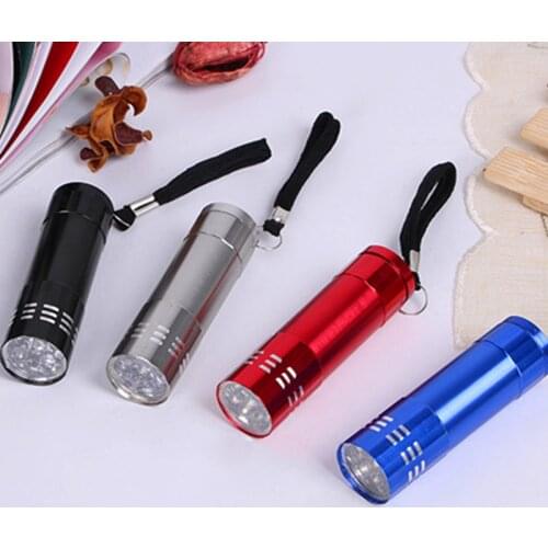 Mini Flashlight With 9 LED Rotate Zoomable Super bright Portable Waterproof troch light With 3xAAA 1200mAh Battery