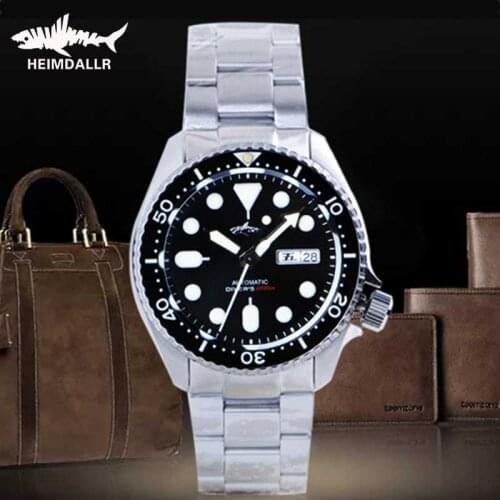 Heimdall 2021 SKX007 Mens Diving Watch NH36A Automatic Movement Mechanical Watch 200M Waterproof Japanese Sapphire Ceramic Dial