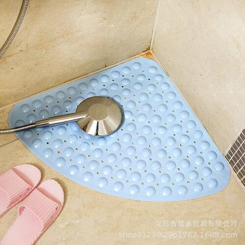 Fan Shaped Shower Room Floor Mat Bathroom Non Slip Mat Bath Foot Mat Hotel Shower Mat Suction Pvc Bathroom Rug
