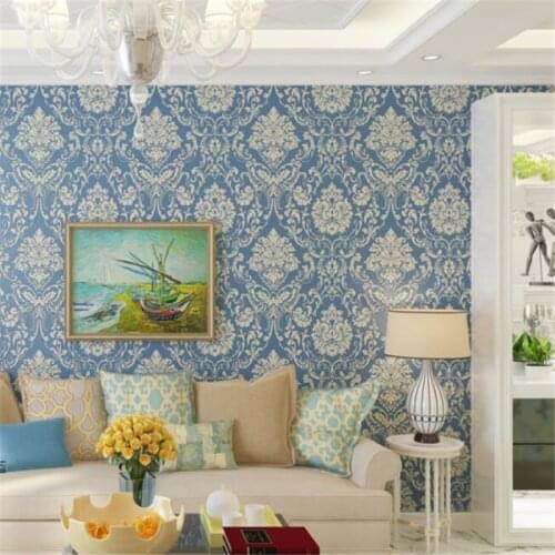 53*300cm European-style simple wallpaper 3D stereo home self-adhesive wallpaper Warm living room bedroom TV background wallpaper