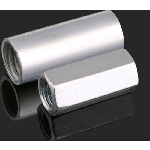 Galvanized envexed hexagonal nut/screw wire connection nut/extended round joint nut M6-M12 1PCS