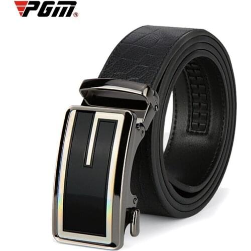 PGM Mens Golf Belt Genuine Male Pants Belt Wearable Layer Leather Needle Buckle Belt Easy To Match Delicate Soft High Quality