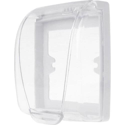 Plastic Wall Switch Waterproof Cover Box Wall Light Panel Socket Doorbell Flip Cap Cover Clear Bathroom Kitchen Accessory