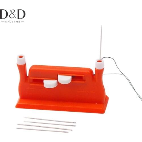 Useful 1pc Hand Needle Threader with 5pcs Sewing Needle Threader DIY Needlework Sewing Tools Needles Insertion Accessories
