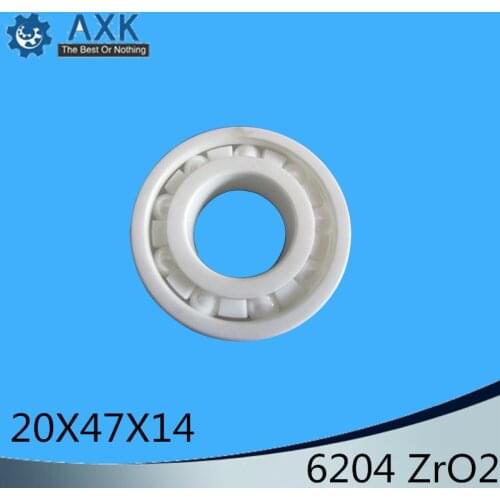 6204 Full Ceramic Bearing ( 1 PC ) 20*47*14 mm ZrO2 Material 6204CE All Zirconia Ceramic Ball Bearings