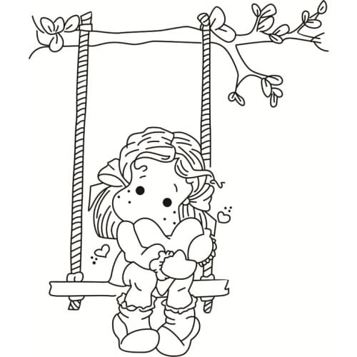 Girl Pattern Transparent Clear Silicone Stamp/Seal For DIY Scrapbooking/photo Album Decorative Clear Stamp Sheets