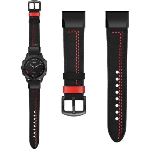 26mm 22mm Quick Fit Adapter Leather Strap For Garmin Fenix 6X Pro GPS/5X Plus/TACTIX DELTA/instinct band for Fenix 6 Watchbands