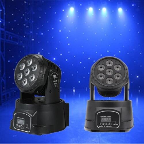RGBW seven small shaking head stage light 9/14 channel sound control DJ DMX512 control suitable for stage