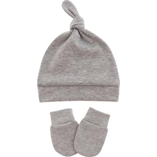 Newborn Baby Boys Girs Caps Mittens for Baby Girls Hat Infant Hats with bow Baby
