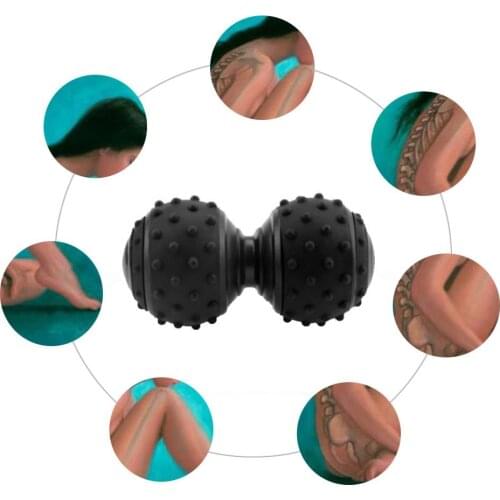 Silicone Spiky Massage Dual Ball Yoga Roller Muscle Pain Relief Body Massager Balls Health Yoga Training Accessories