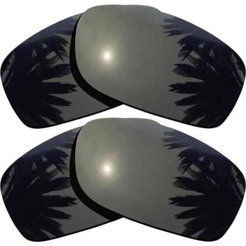 2 Pairs Black Polarized Replacement Lenses for Fives Squared Frame 100% UVA & UVB