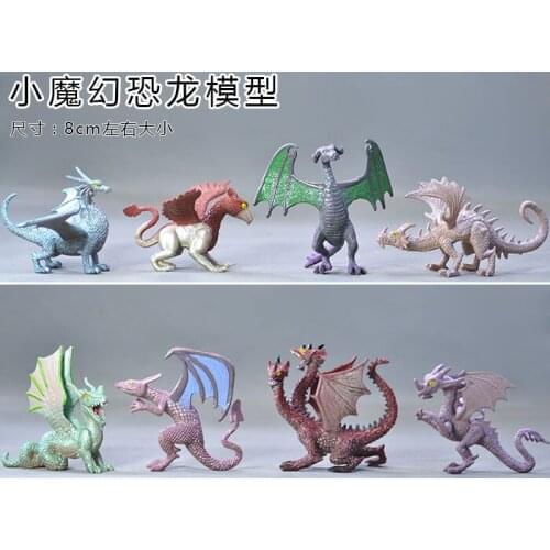 Solid pvc figure SimulationThe simulation model toy fly dragon 8pcs/set