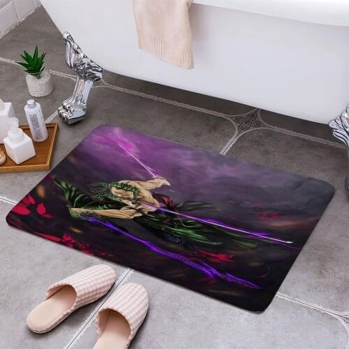 Zoro three swords 3D Print Doormats Rectangle Non-Slip DoorMat Bedroom Kitchen Entrance Print Door rugs Dropshipping