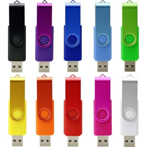 10pcs OTG 2 In 1 Metal Usb Flash Drive For Phone Usb Stick 2.0 Portable Pen Drive 128MB 256MB 512MB Flash Memory Card Pendrive