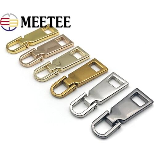 20pcs 5# Metal Zipper Pullers for Zip Sliders Head Pendant Fixer Zip Repair Pull Tab Instant Kit DIY Replacement Accessories