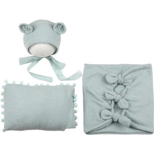 3Pcs/Set Baby Hat Pillow Wrap Newborn Photography Infants Photo Shooting Props