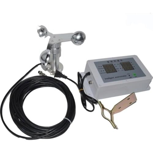 70pcs Intelligent Anemometer Wind Speed Meter Wind Sensor Temperature Wind Anemometer Speed Measurement
