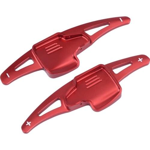 Car 2pcs Red Steering Wheel Shift Paddle Shifter Extension Fit For Ford Ecosport Focus Kuga
