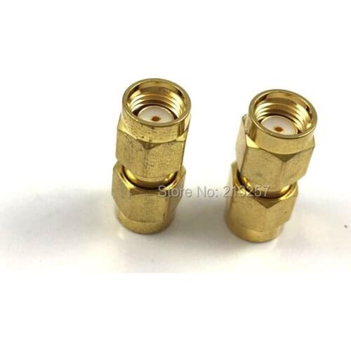 Free Shipping 100pcs RP Sma Male to RP Sma Male RF Coaxial Plug Connector Converter