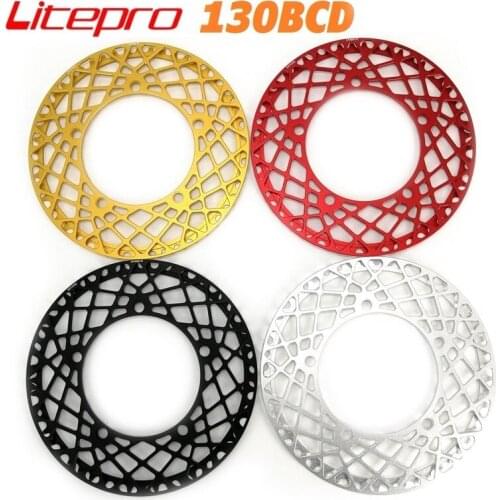 Litepro Folding Bike Chain Wheel 130BCD Spider Chainwheel 53T 56T 58T Aluminum Alloy CNC With Chainring Protective Cover