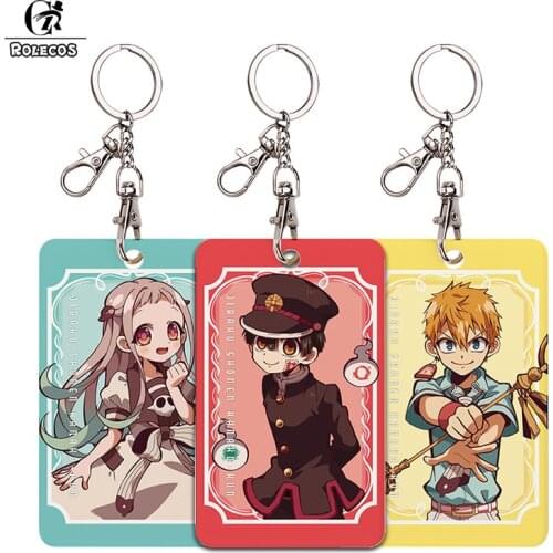 ROLECOS Toilet-bound Hanako-kun Cosplay Cards Cover Keychain Yashiro Nene Card Holder Kou Minamoto Acrylic Student ID Card Case