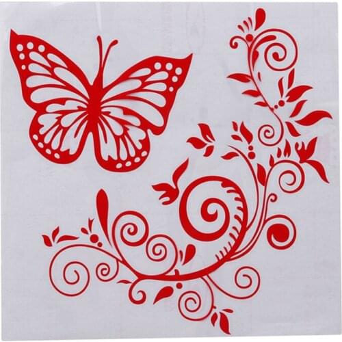 Butterfly Flowers Decoration Car Body Sticker Pull Flower Car Rear Windshield Creative Car Stickers Decor