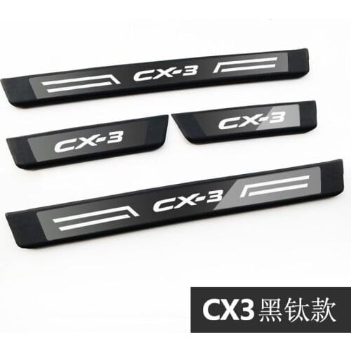 For Mazda CX-3 2016 2017 2018 2019 Excellent New accessories Stainless steel Door sill plate car styling