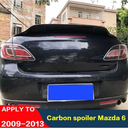 For New Carbon Fiber Spoiler Mazda 6 2nd Generation M6 Car Trunk Rear Lip Rear Wing Tail Color Spoiler Mazda6 Accessories2009-13