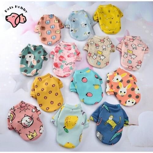 Fleece Cartoon Pet Clothes Soft Dog Clothing Winter Warm Pet Coats Puppy Kitten Cute Jacket Clothing Chihuahua Teddy XS-2XL
