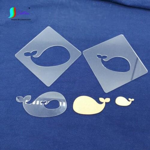 Home Painting Tool Whale,Leaf,Flower,Clover,Round Style Sashiko and Kogin Embroidery Template 10X10CM A0167L